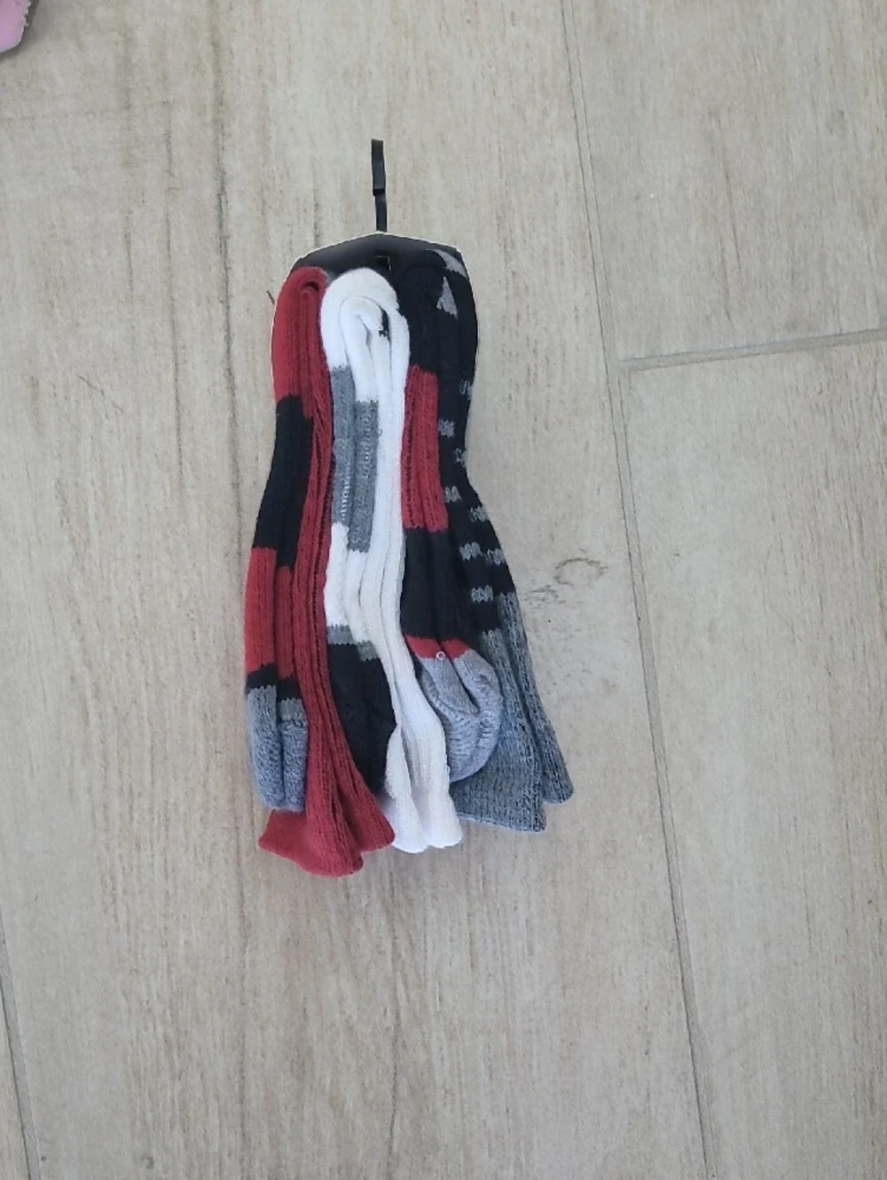 Zone Pro Boys' Half Cushion Crew Socks - Gray, Black, Red (3 Pair)